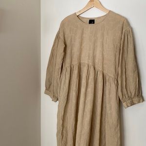 ETTigre Tan Eyelet Dress